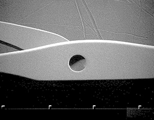 Needle surface before use (magnified 35x)