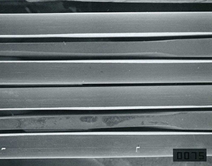 Worn area magnified x75